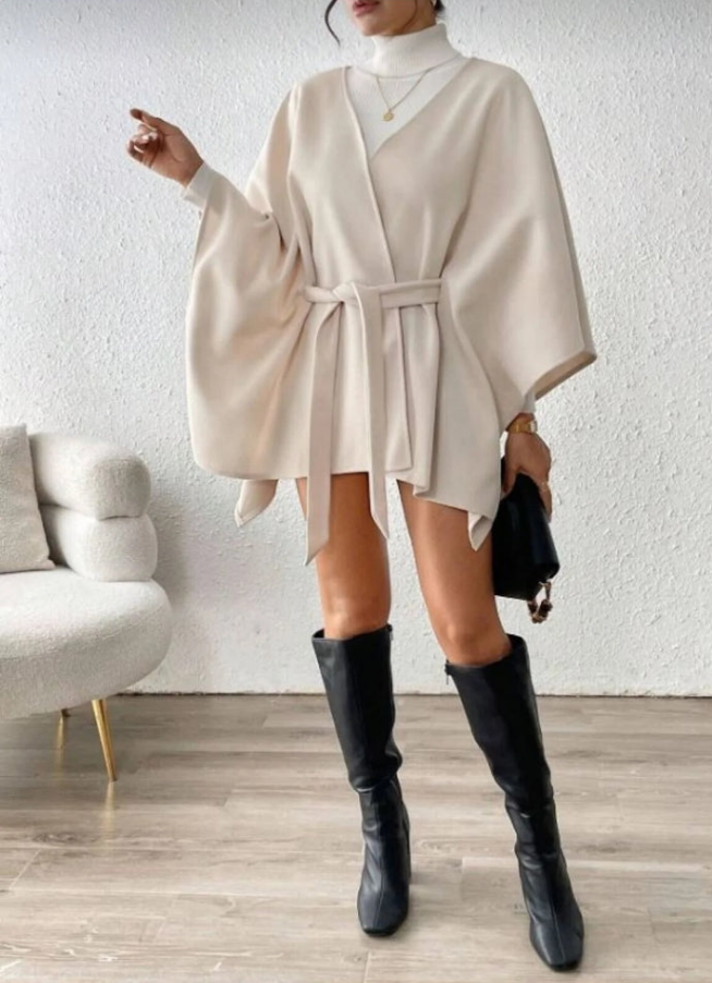 Ekru kaşmir kaban,ceket,panco / ecru cashmere coat jacket poncho