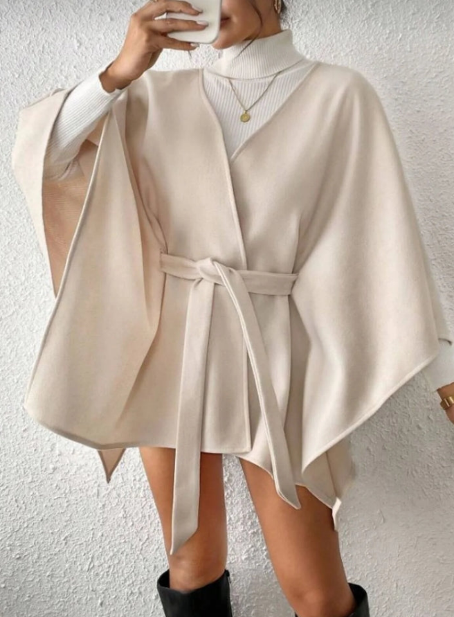 Ekru kaşmir kaban,ceket,panco / ecru cashmere coat jacket poncho