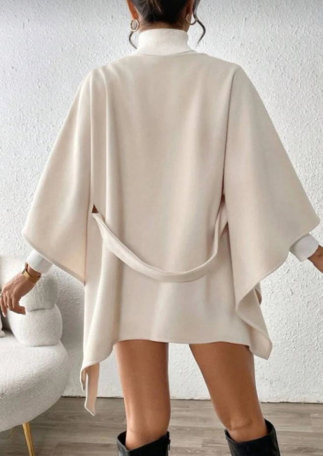 Ekru kaşmir kaban,ceket,panco / ecru cashmere coat jacket poncho