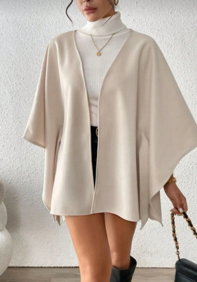 Ekru kaşmir kaban,ceket,panco / ecru cashmere coat jacket poncho