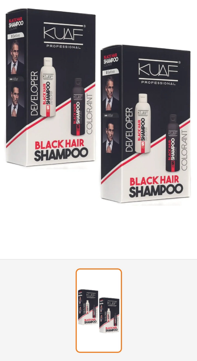 Saç ve Sakal Beyazlığını Yok Eden Siyah Şampuan Seti / Black Shampoo That Eliminates Hair and Beard Graying Set